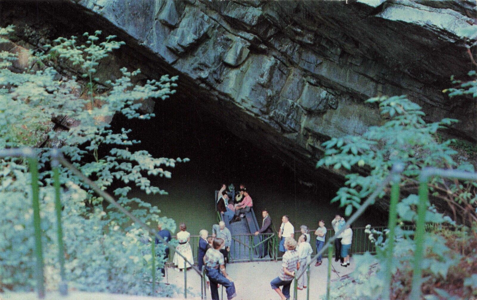 Postcard Entrance To Penn\'s Cave Centre Hall Pennsylvania Americas Cavern