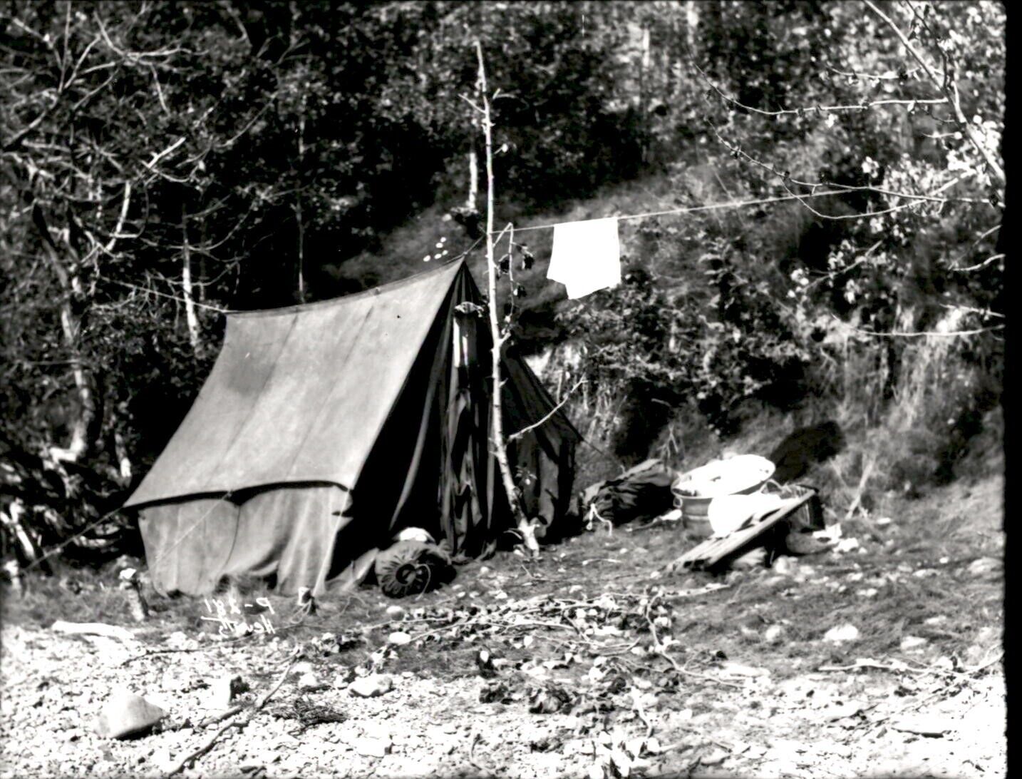 LG38 1935 2nd Gen Restrike Photo ALASKAN MOUNTAIN MAN CAMP GOLD PROSPECTING TENT