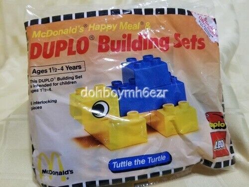 McDonald\'s Kids Happy Meal Toy 1989 Duplo LEGO Building Set Tuttle the Turtle