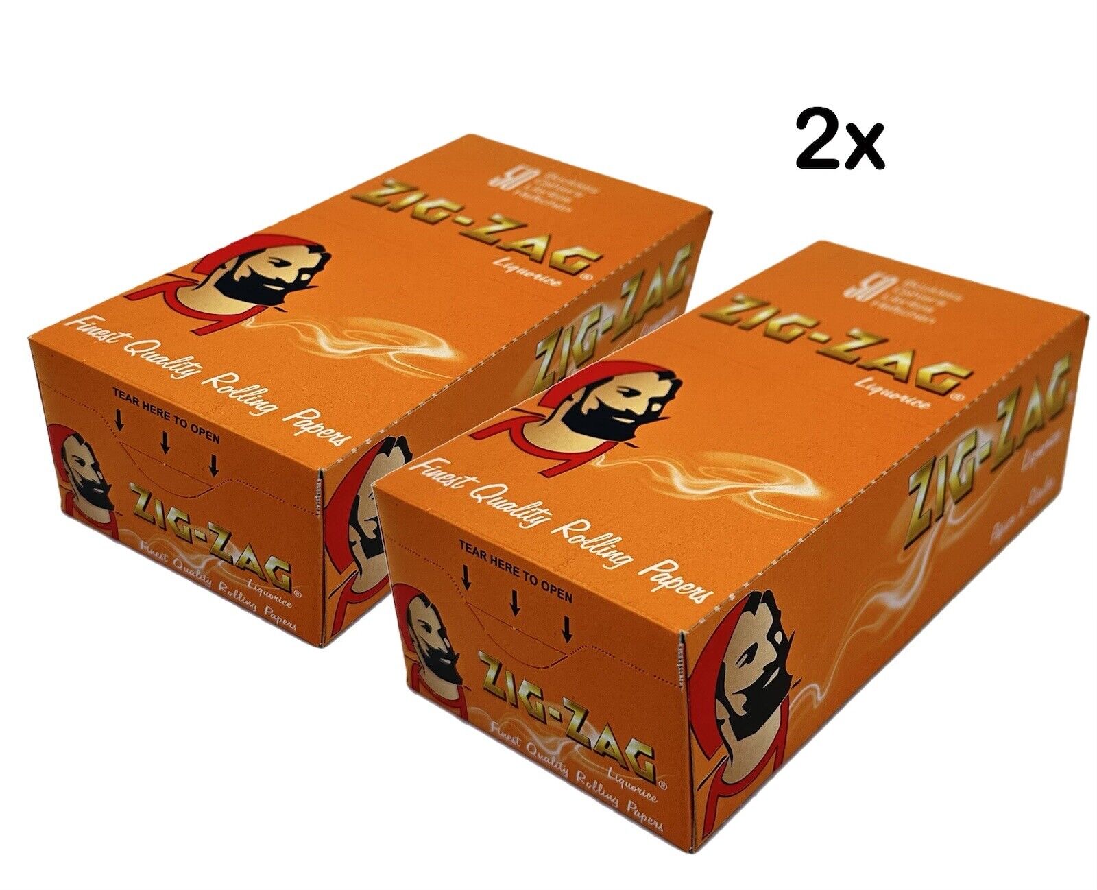 2 X Pack Of Liquorice Premium Zig Zag papers. Total 100 Booklets.  