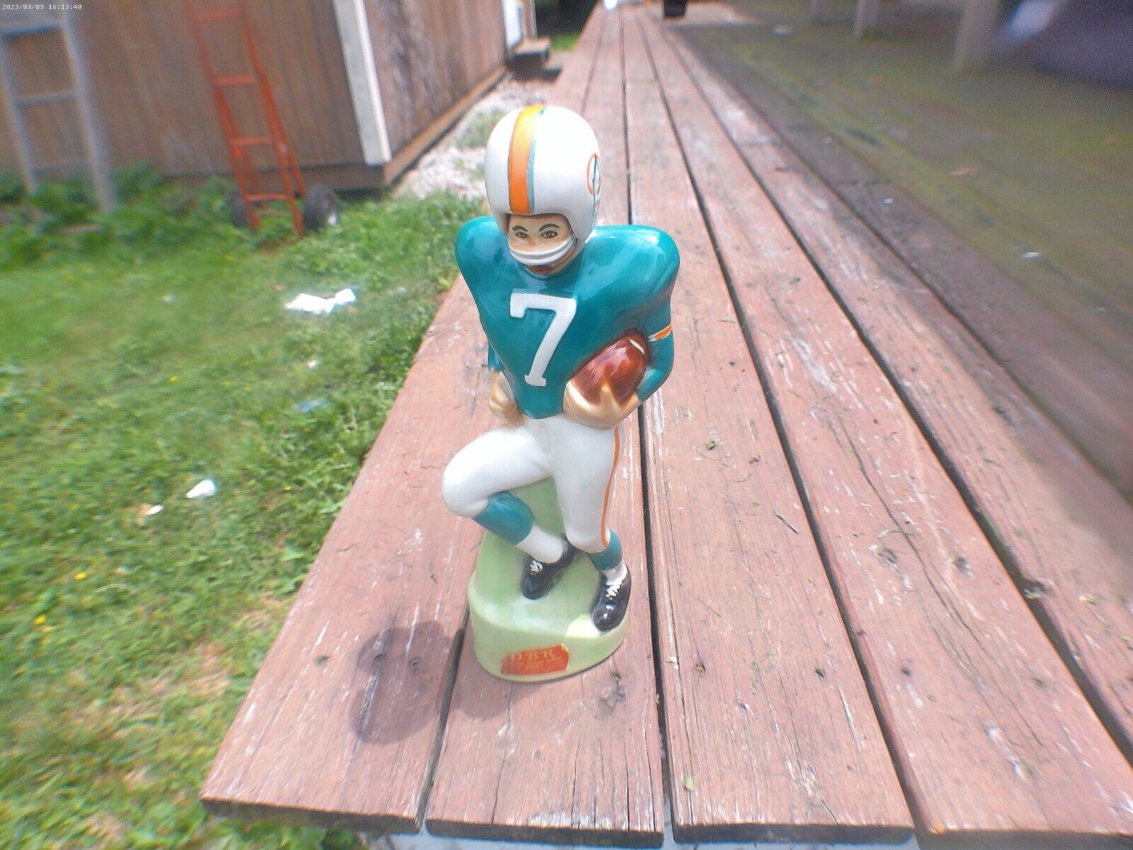 Undefeated 1972 Miami Dolphins Paul Lux #7 Decanter O.B.R.