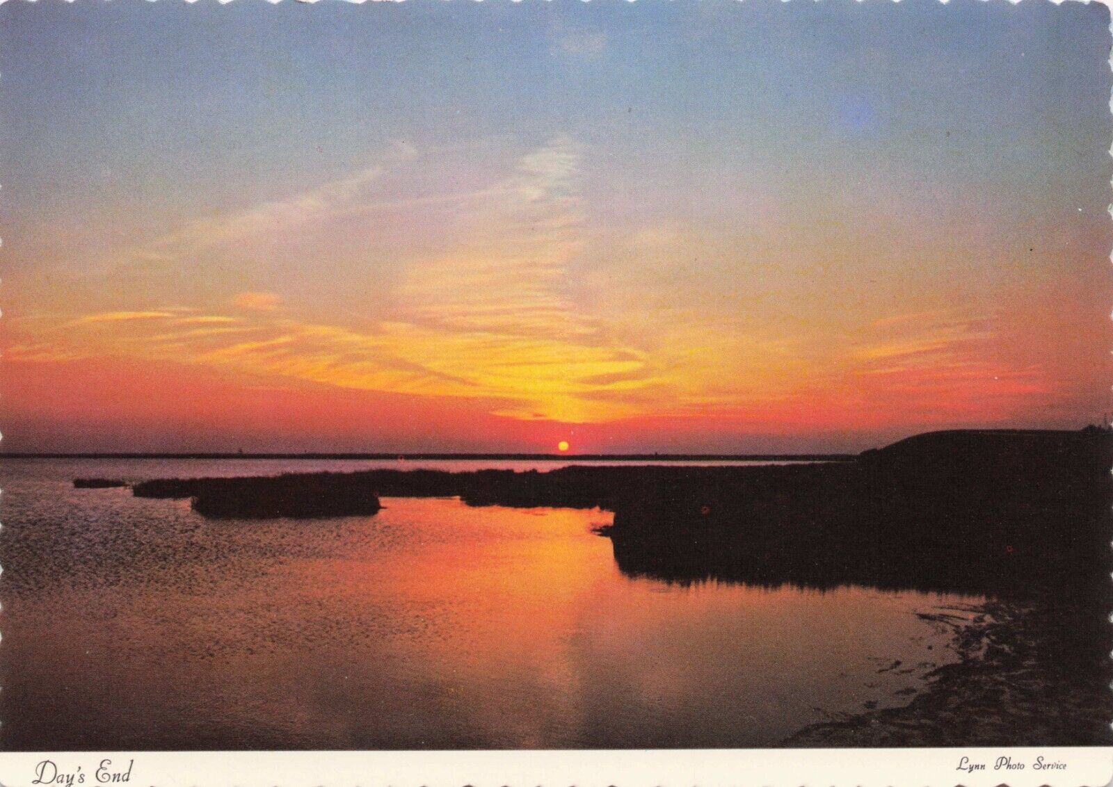 Vintage Days End Sunset Postcard Dexter Press