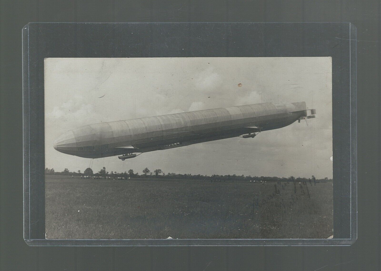 RPPC Graf Zeppelin The Viktoria Louise LZ11 landing in Hamburg Germany 1912