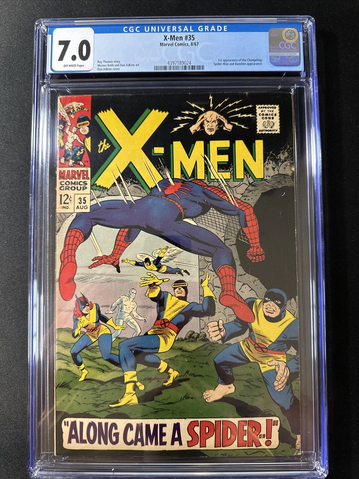 X-Men #35 CGC 7.0 OFF WHITE Pages Vintage Old Silver Age Marvel Comics 1967