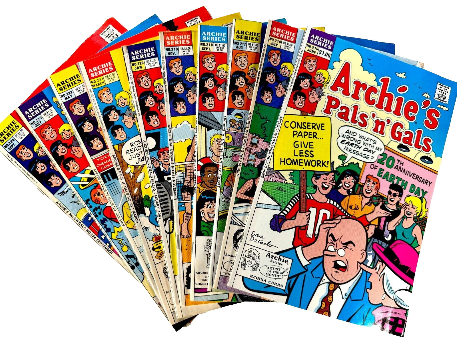 ARCHIE\'S PALS \'N\' GALS (1990-91) #215-224 BETTY VERONICA FN to VF Ships FREE