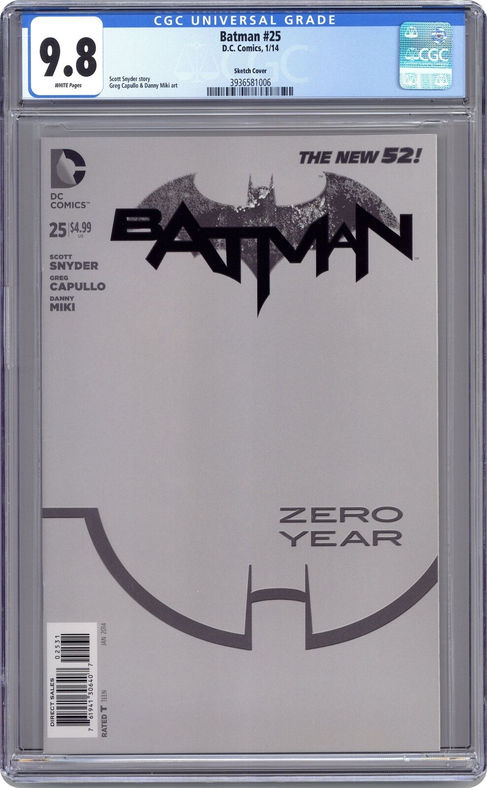 Batman #25C 1:100 Variant CGC 9.8 2014 3936581006