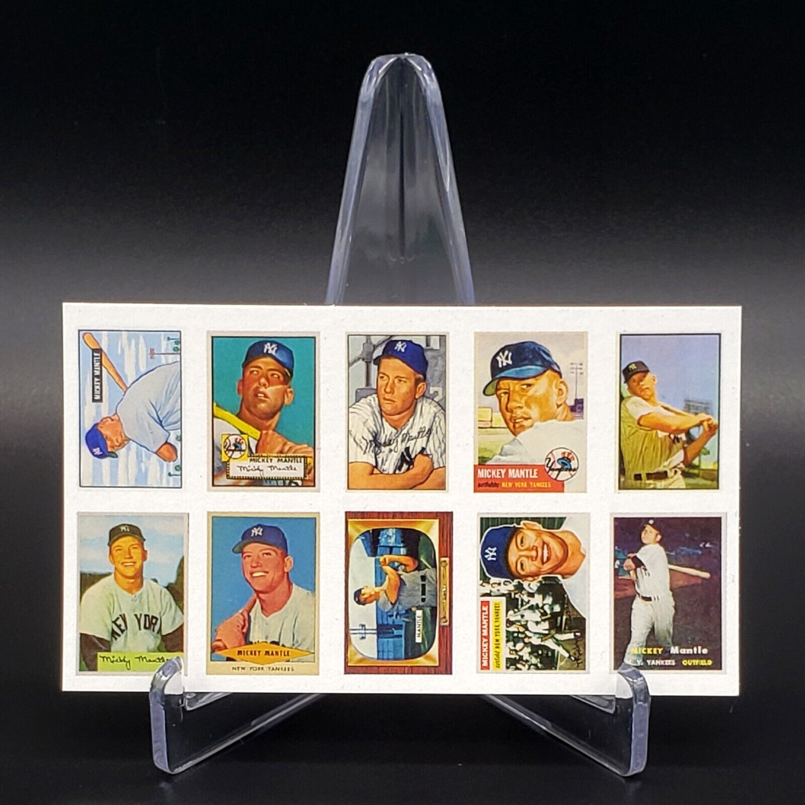 Mickey Mantle #7 Mini Card Set Rookie New York Yankees Mint Uncut Cards Sheet