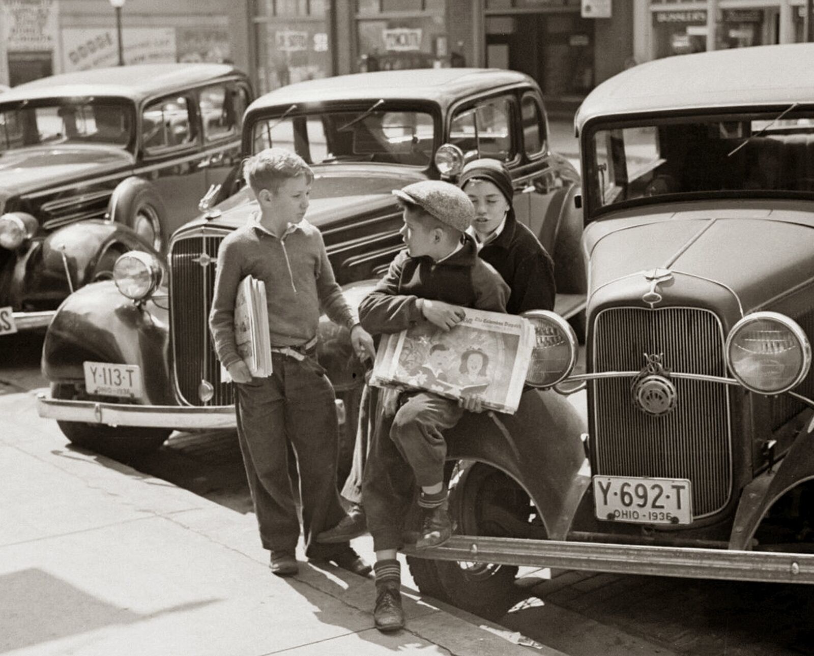 1936 NEWSBOYS in JACKSON OHIO 8.5x11 Photo