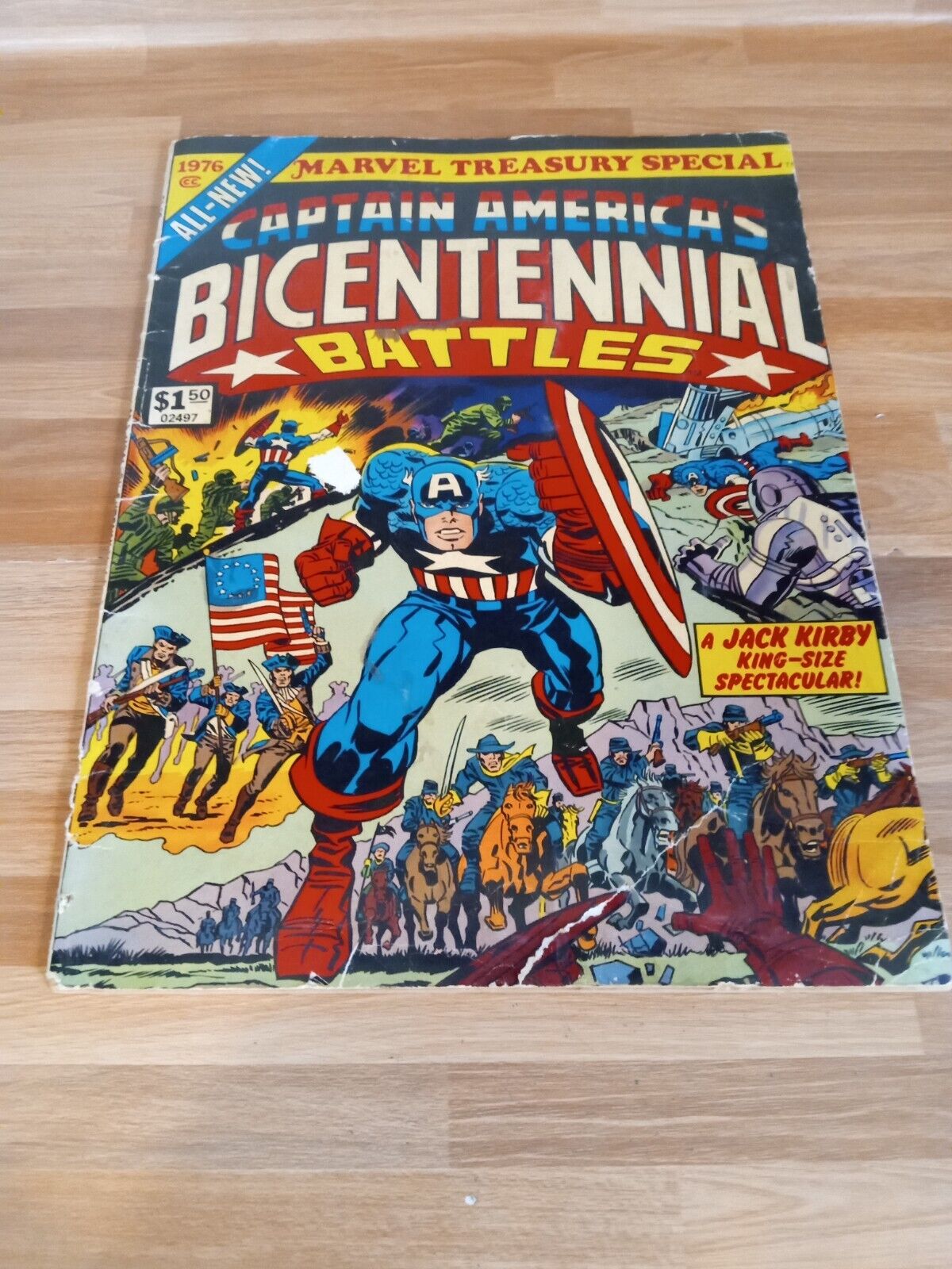 CAPTAIN AMERICA\'S BICENTENNIAL BATTLES 84-pg Marvel Treasury Special 1976, Kirby