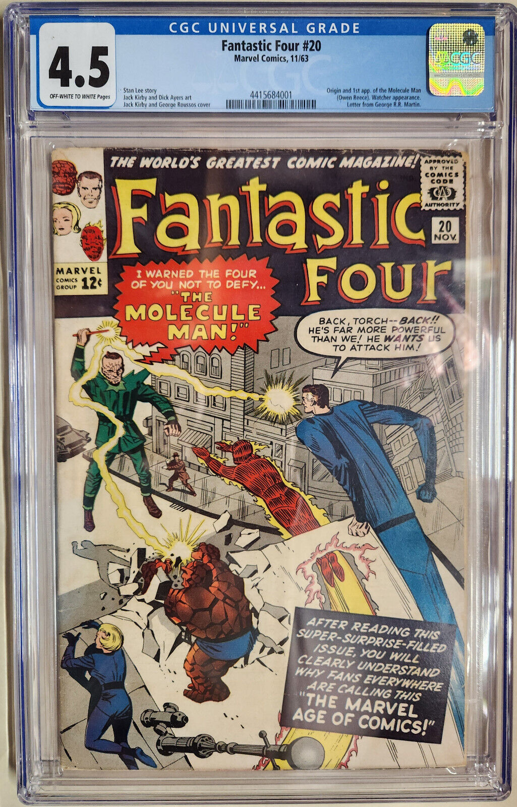 Fantastic Four #20 (1963) - CGC 4.5 - 1st Appearance of Molecule Man