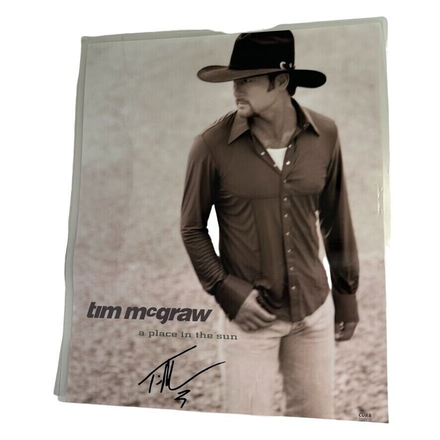 TIM McGRAW A Place in the Sun Autographed Promo Poster LAMINATED Curb Records