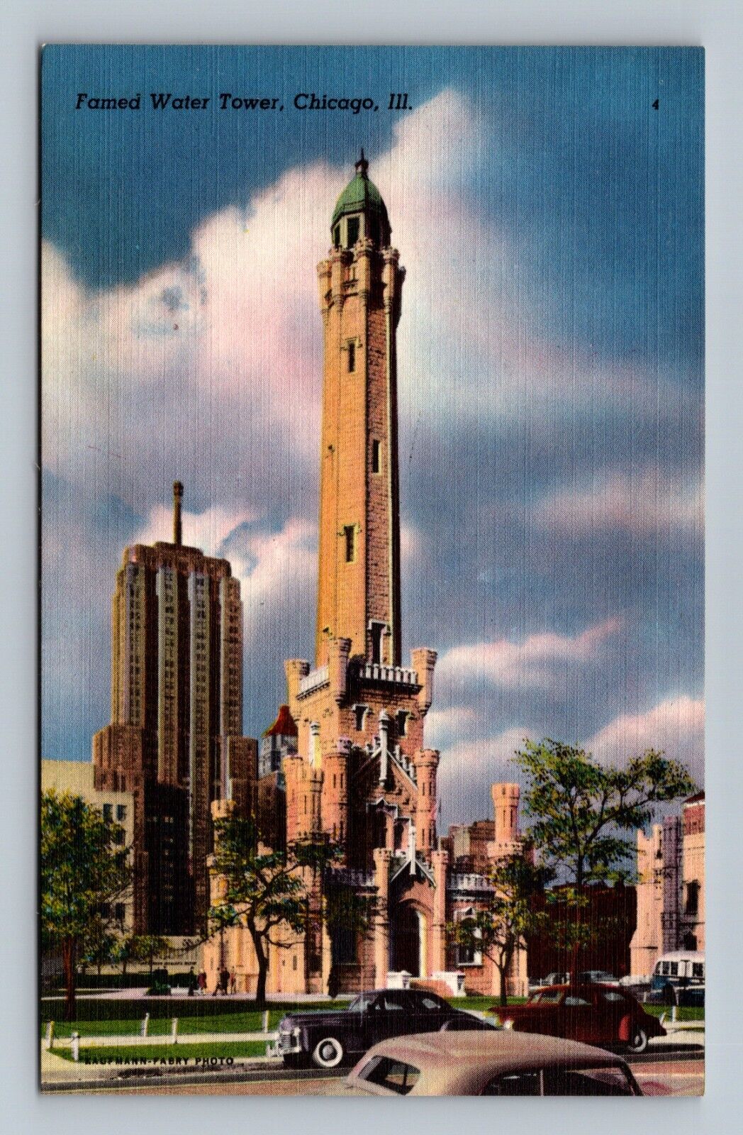 Chicago IL-Illinois, Famed Water Tower, Vintage Postcard