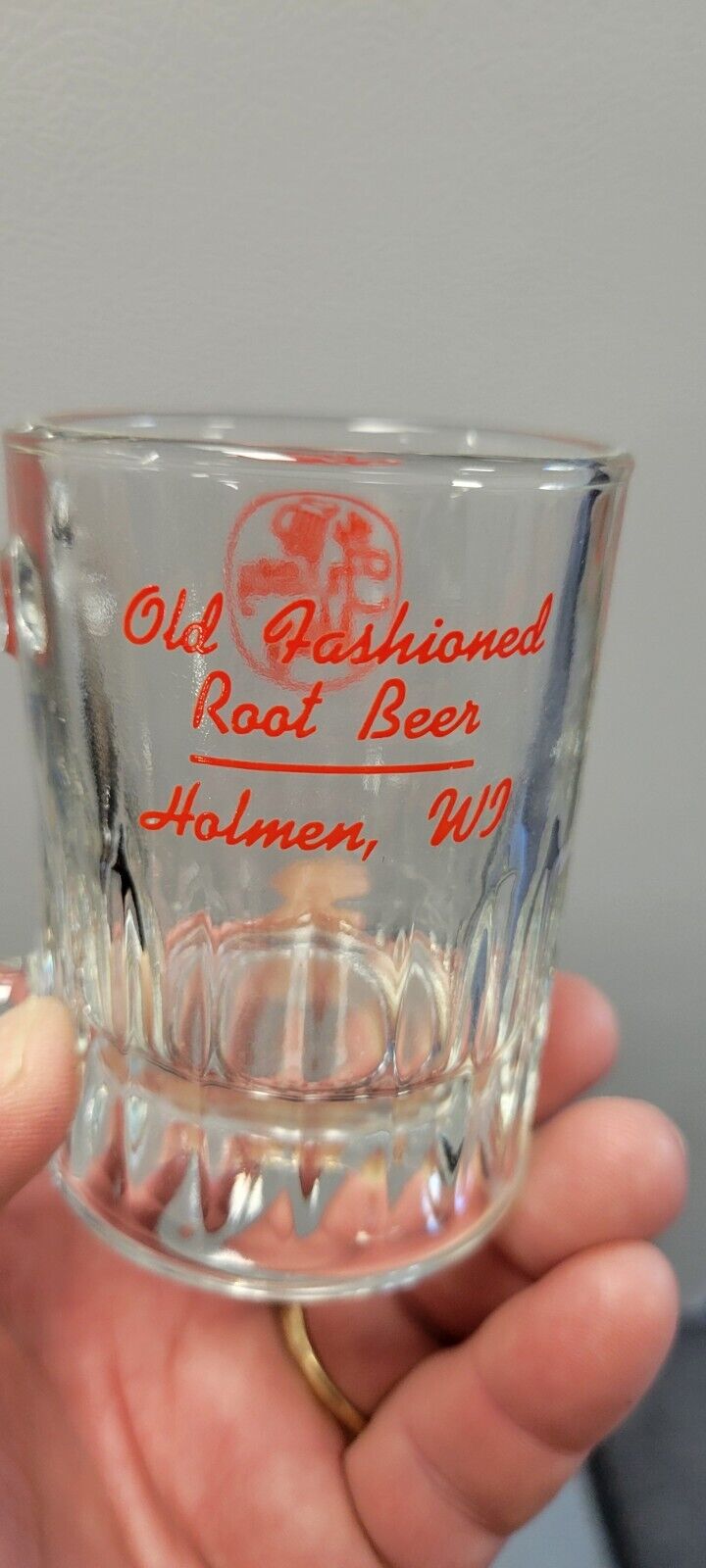 Old Small Miniature Vintage Holman WI Frosty Mug Root Beer Advertising Mug Cup
