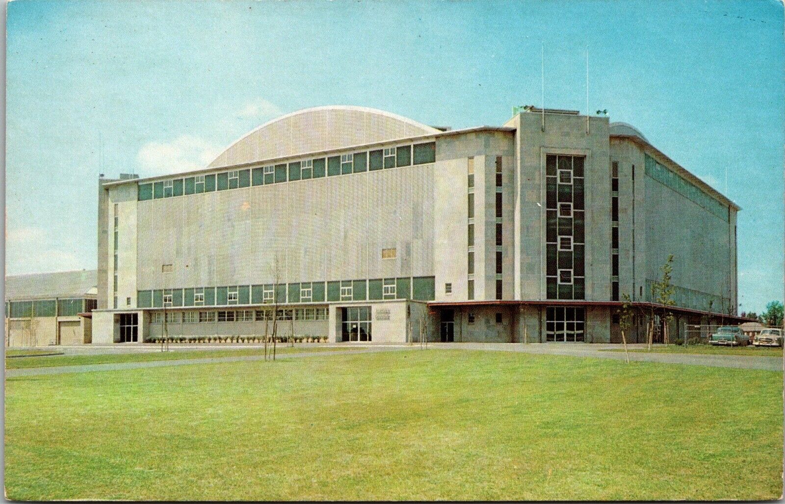 1958 Ohio State University ST John Arena Unique Architecture postcard K28