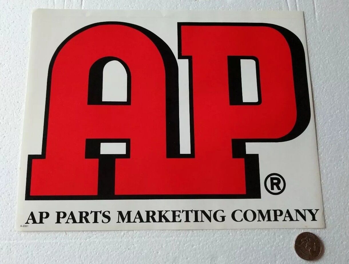 NOS VINTAGE AP Parts Marketing Co AUTOMOTIVE DRAG RACE HOT ROD DECAL STICKER BIG