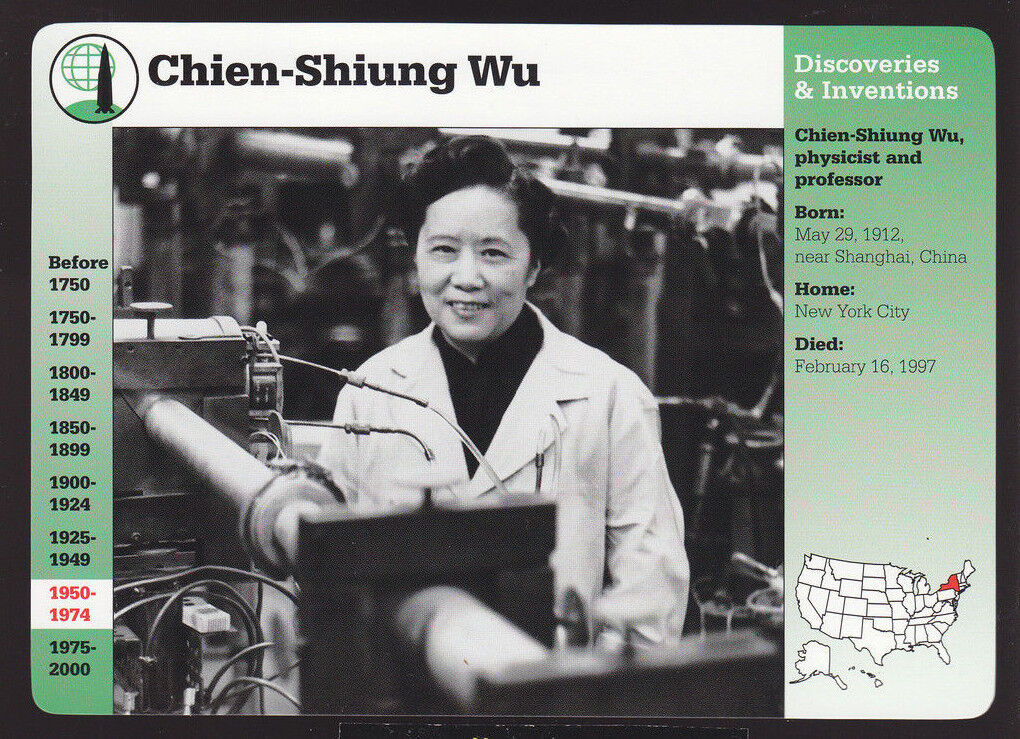 CHIEN-SHIUNG WU Physicist Photo Biography 1998 GROLIER STORY OF AMERICA CARD