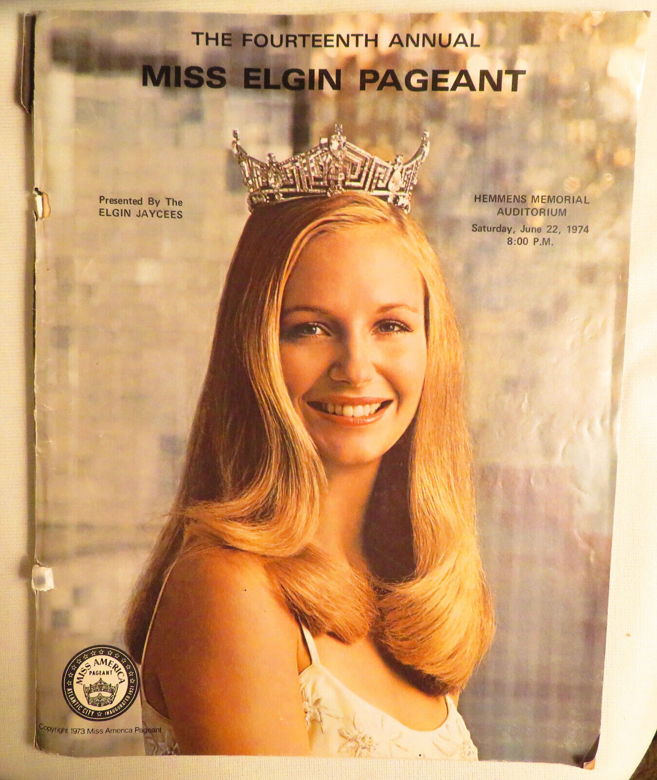 Miss Elgin IL Beauty Pageant Program 1974