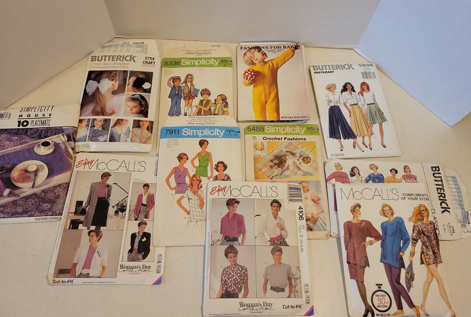 LOT OF 11 VTG SEWING PATTERNS c1970-1980, McCall\'s Simplicity Butterick