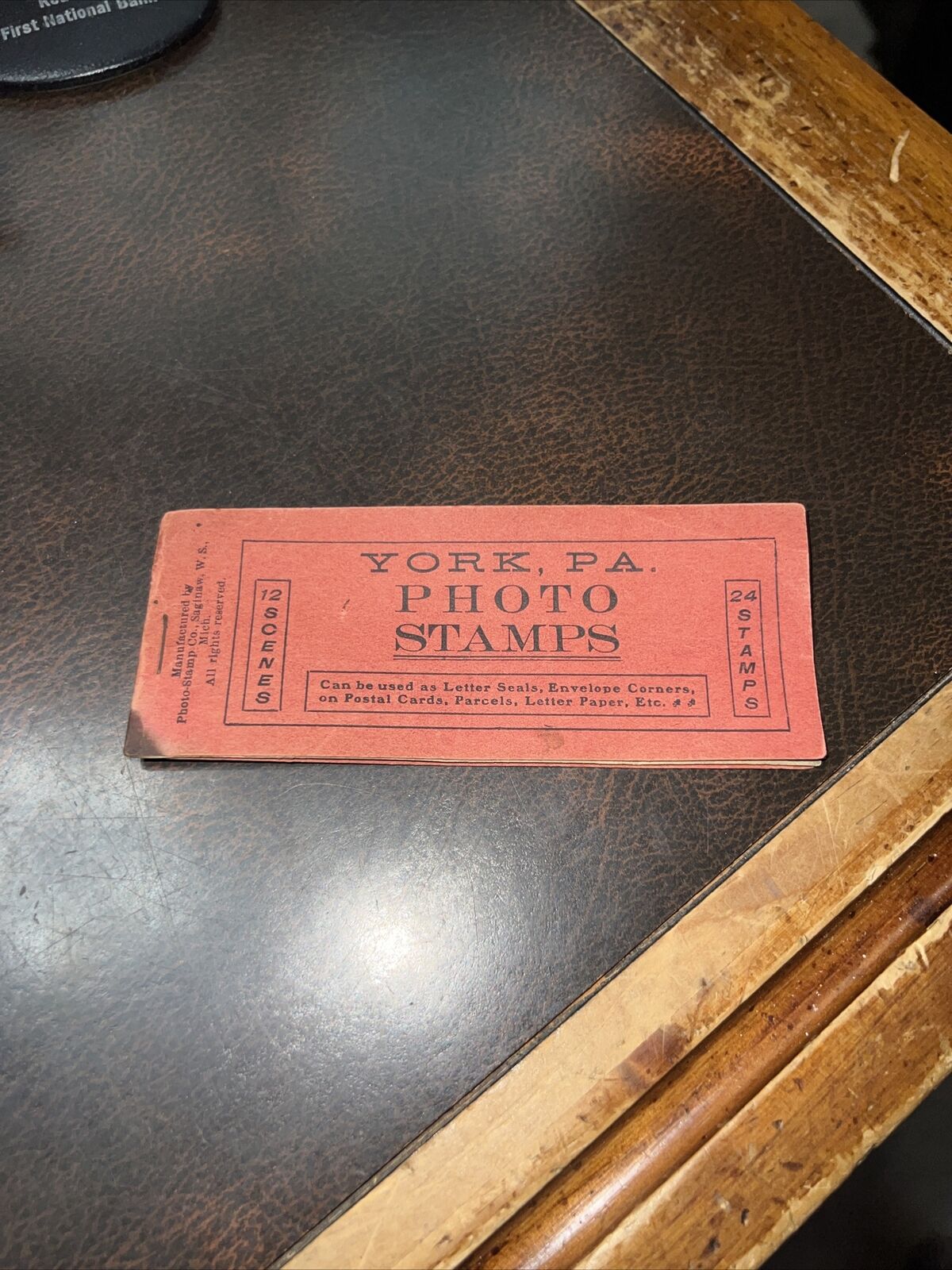 Vintage 1890-1900 Era York Pa Photo Stamps Booklet