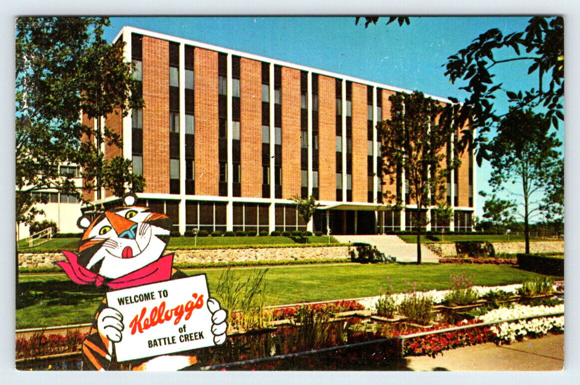 Kellogg Company Headquarters Battle Creek Michigan Vintage Postcard AF504