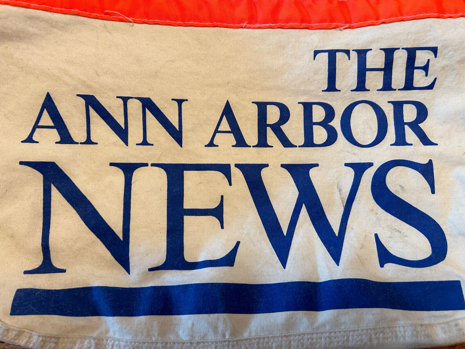 Vintage Ann Arbor News Newspaper carrier cloth bag
