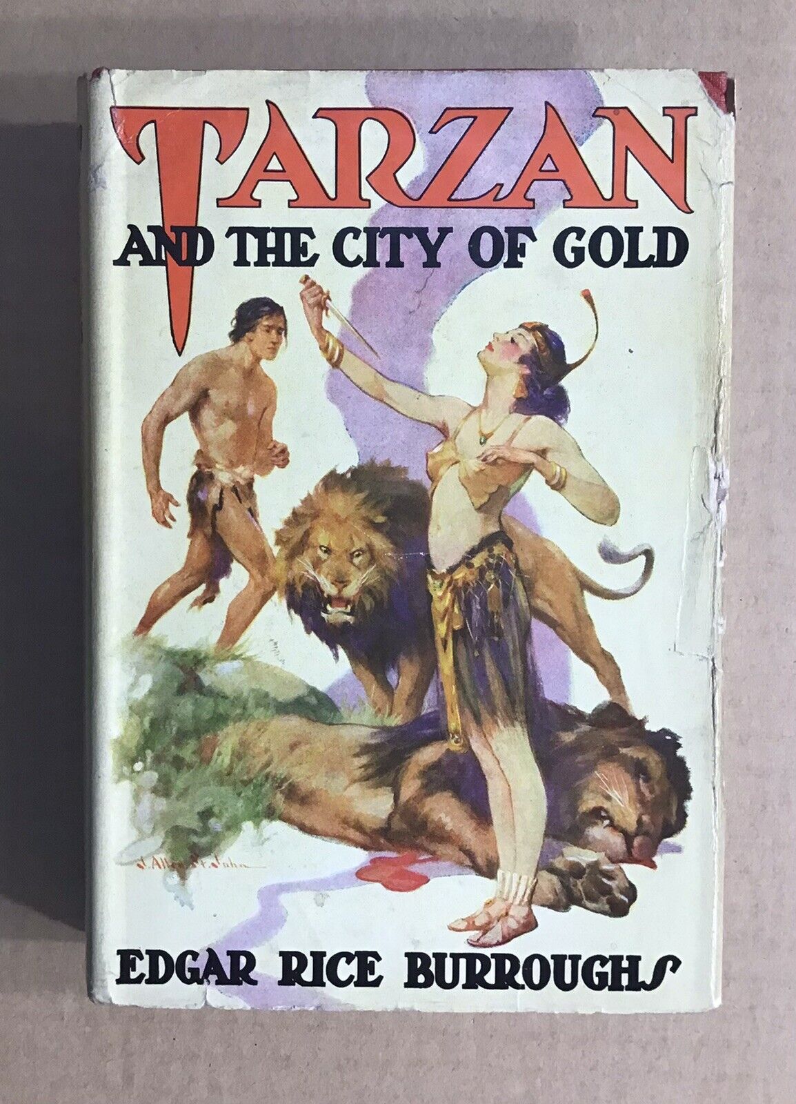 Tarzan and the City of Gold Edgar Rice Burroughs Grosset & Dunlap HC Original DJ