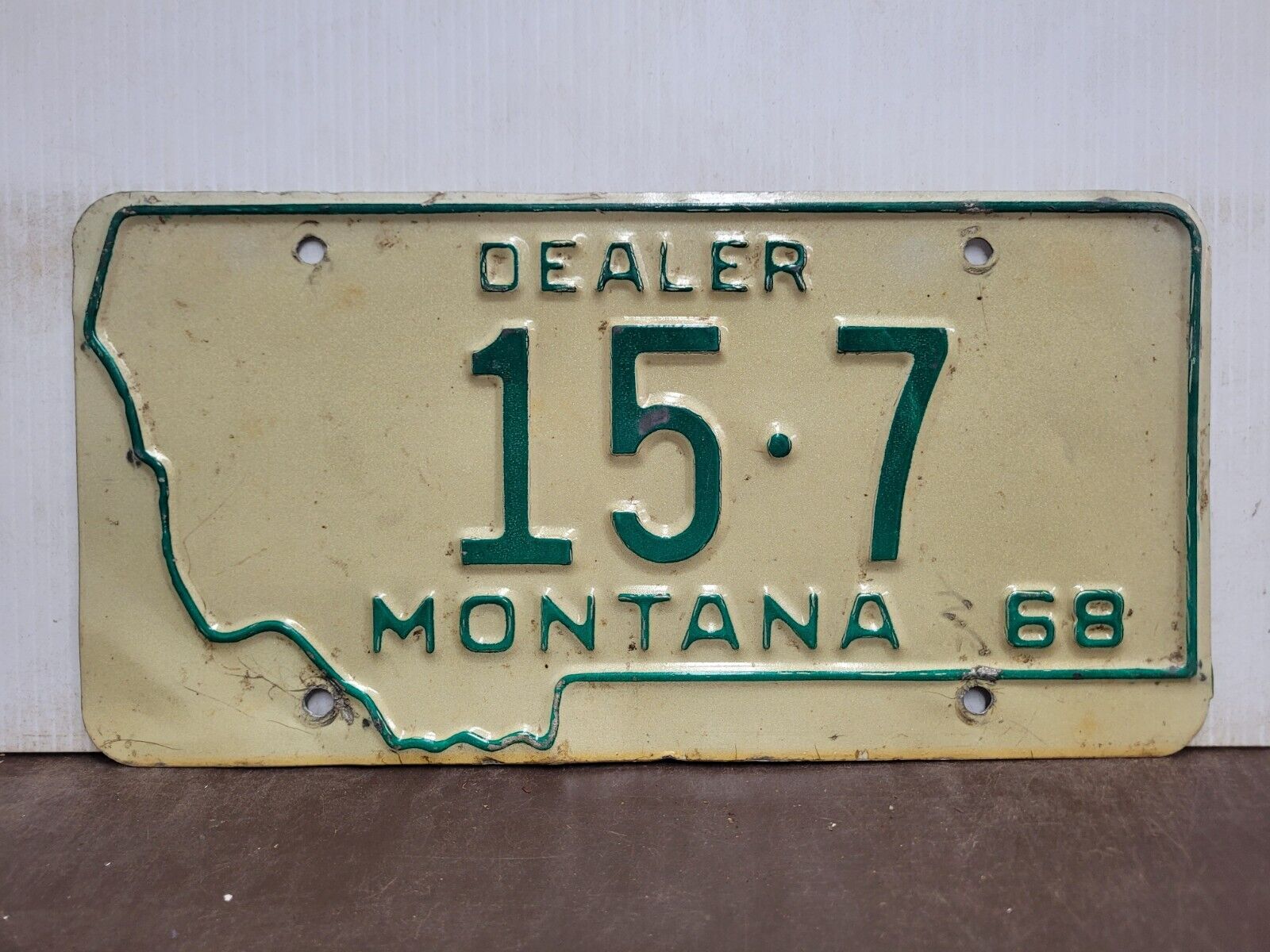 1968 Montana DEALER   License Plate Tag