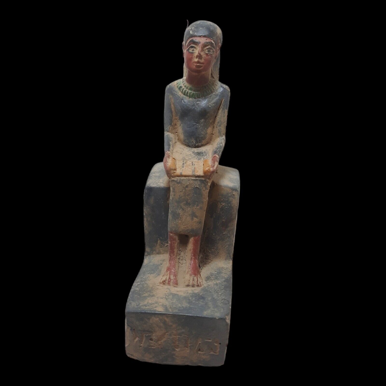 UNIQUE ANCIENT EGYPTIAN STATUE Engineer Imhotep the Builder of Step Pyramid