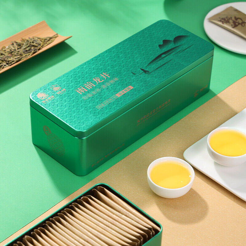 shifengpai longjingcha tea 狮峰牌 龙井茶 绿茶叶 雨前茶 80g(2g*40袋)/盒 三级茶