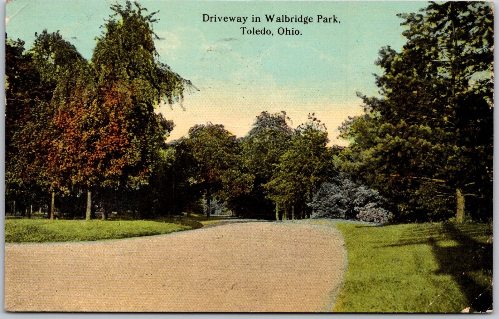 Driveway in Walbridge Park, Toledo, Ohio - Postcard