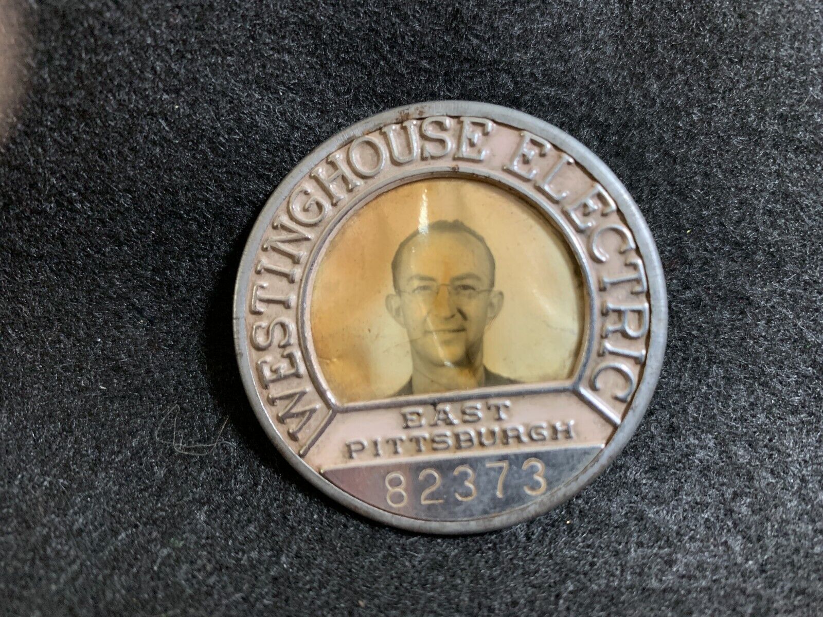 Vintage Westinghouse Electric Employee Pass Badge #82373, East Pittsburgh