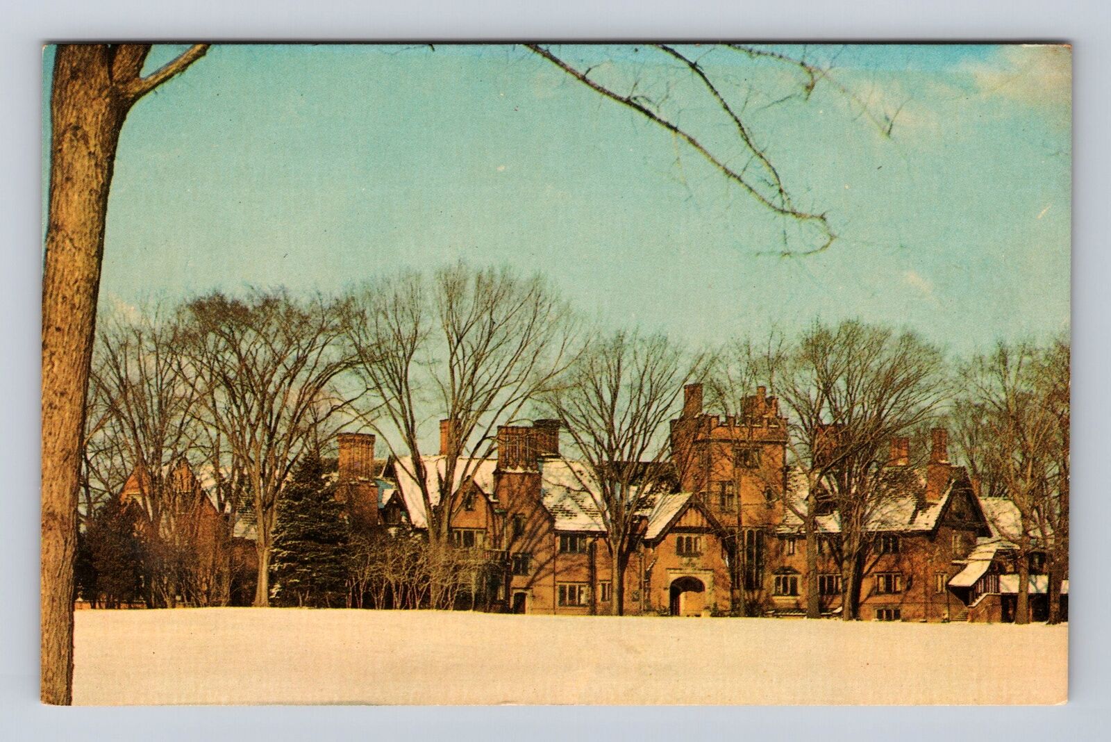 Akron OH-Ohio, Exterior Stan Hywet Hall, North Portage Path, Vintage Postcard