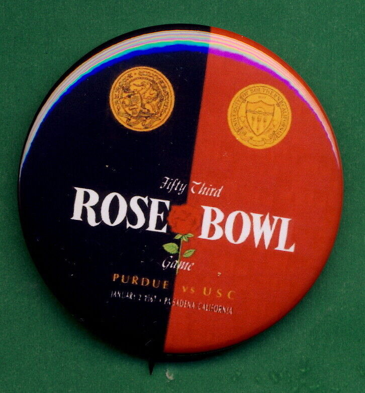 1967 STYLE  Purdue USC Rose Bowl Program RP *PIN* NCAA California Football