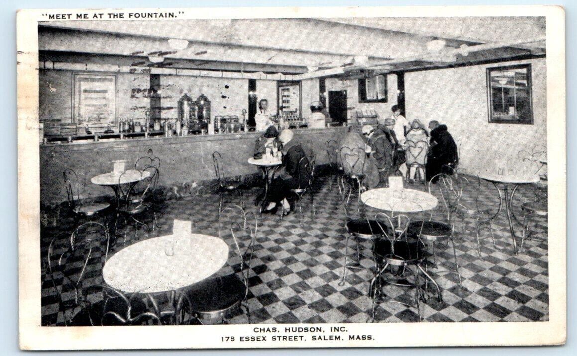 SALEM, MA Massachusetts ~ Chas. Hudson, Inc. ~ THE FOUNTAIN 1926 Postcard