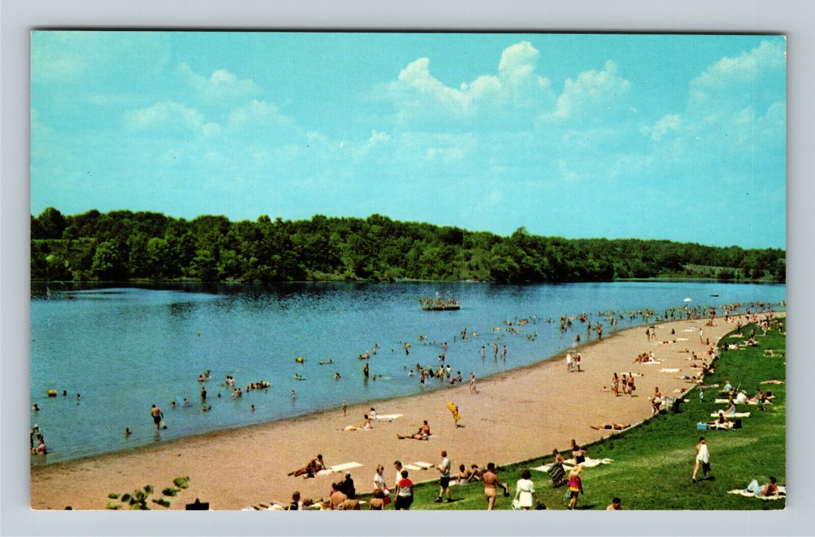Liberty IN-Indiana Whitewater Memorial State Park Beach View Vintage Postcard