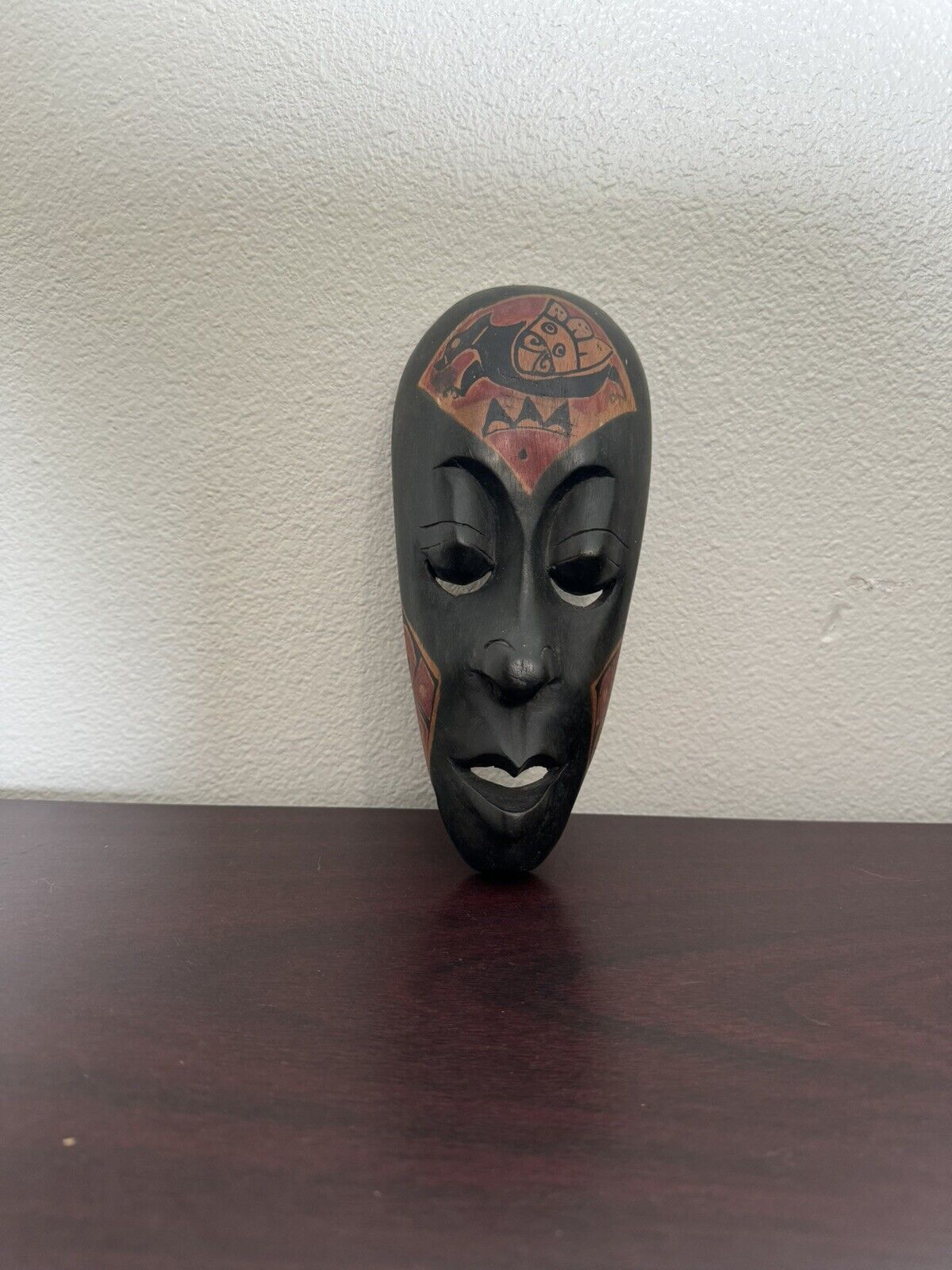 Beautiful Handcrafted Tribal African Mask 8”In Lenght And 3.5” In Width