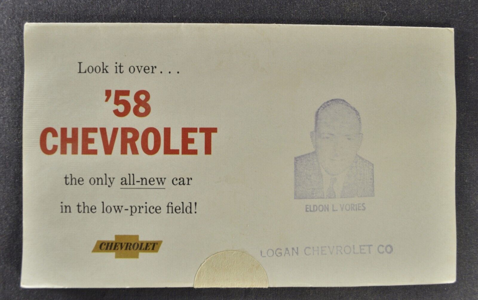 1958 Chevrolet Small Brochure Folder Impala Belair Biscayne Excellent Original