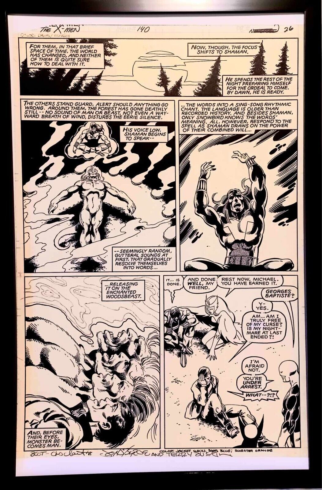Uncanny X-Men #140 pg. 26 by John Byrne 11x17 FRAMED Original Art Print Poster