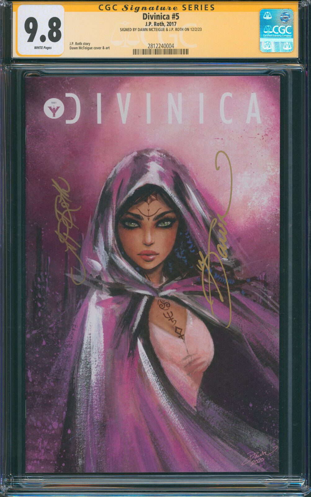 Divinica 5 CGC SS 9.8 Signed Dawn McTeigue JP Roth