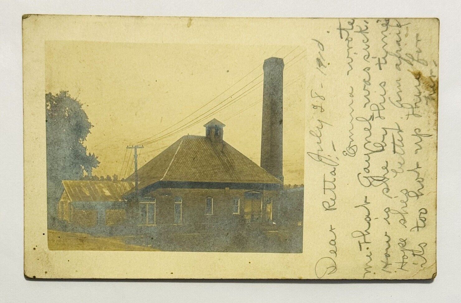 RPPC Pumping Station 1910 Indiana Posted Postcard