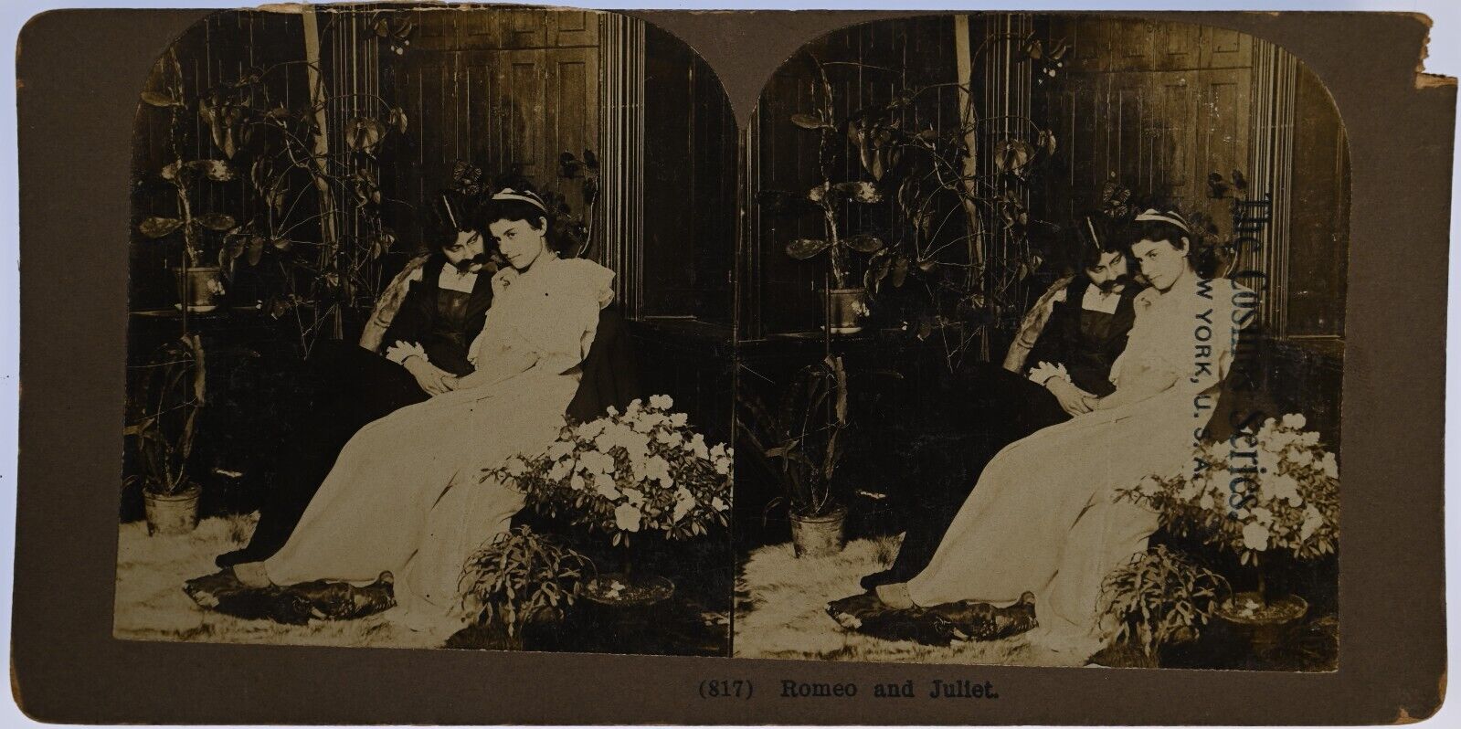 C. 1890s CABINET CARD ROMEO & JULIET CROSS-DRESSING LADY THEATER COSMOS SERIES