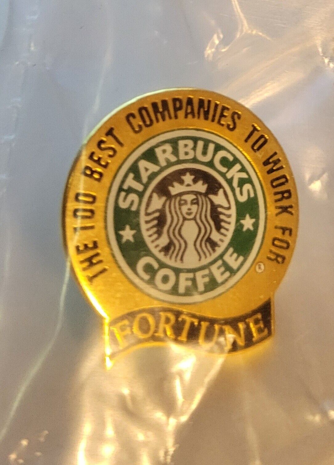 RARE-COLLECTIBLE-Authentic Starbucks Partner Pin-FORTUNE 100 BEST COMPANIES- NEW