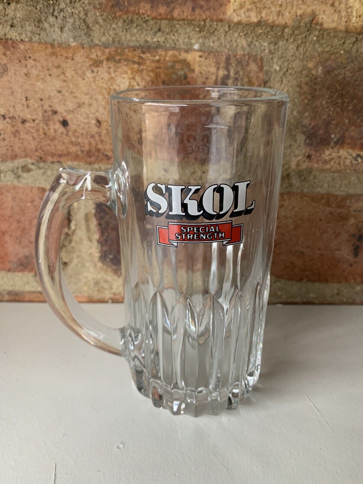 Skol Special Strength 1/2 Pint Handled Glass 