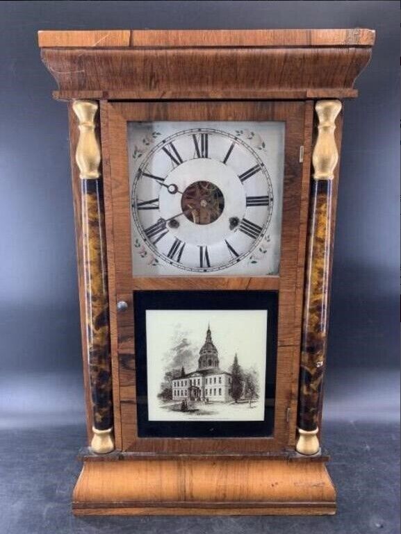 Antique Seth Thomas Mantle Chime 30hr Clock Weighted Wind Up Movement 1875~ 1885