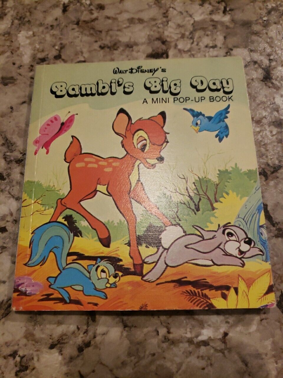 Vintage 1976 Walt Disneys Collectible Bambi\'s Big Day Mini Pop Up Book