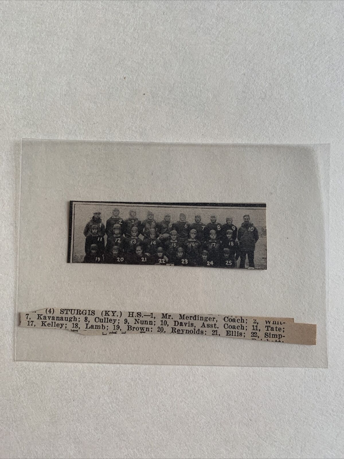 Sturgis High School KY Kentucky 1924 Football Small Team Picture
