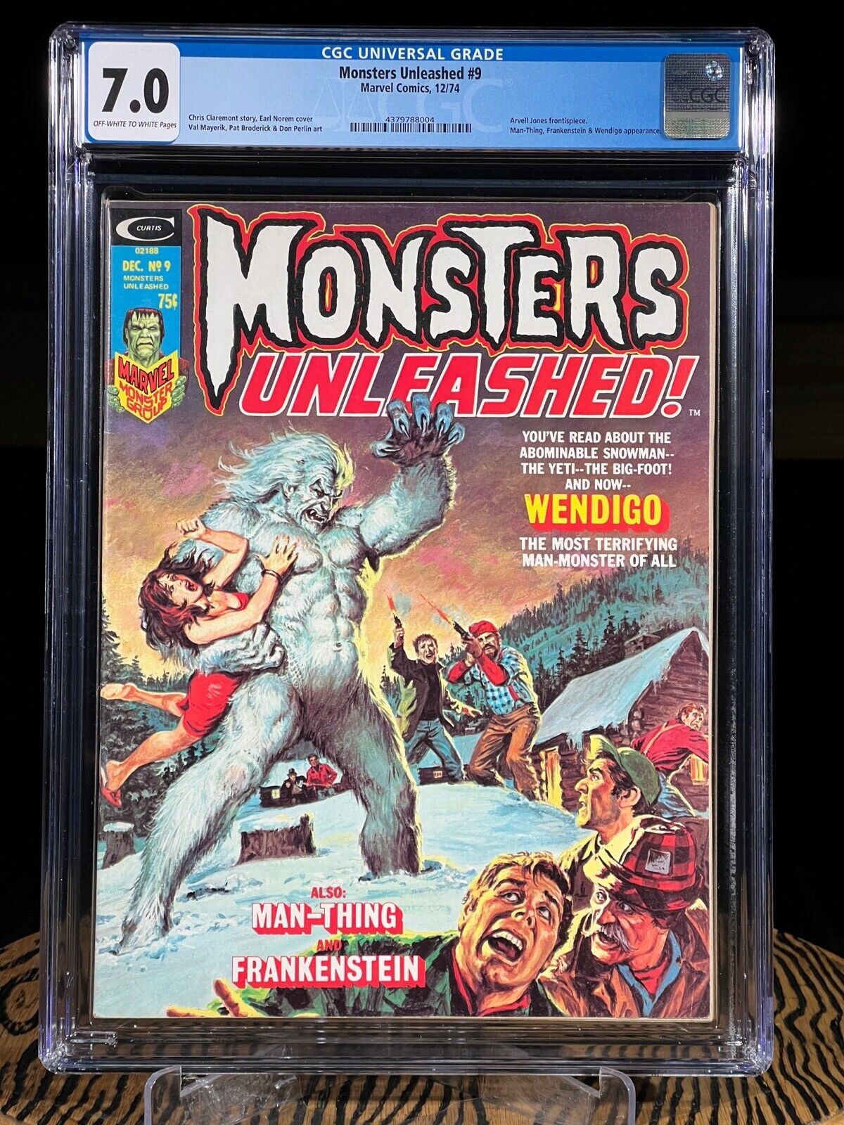 MONSTERS UNLEASHED #9 CGC 7.0 December 1974 Wendigo Man Thing Wolf Frankenstein