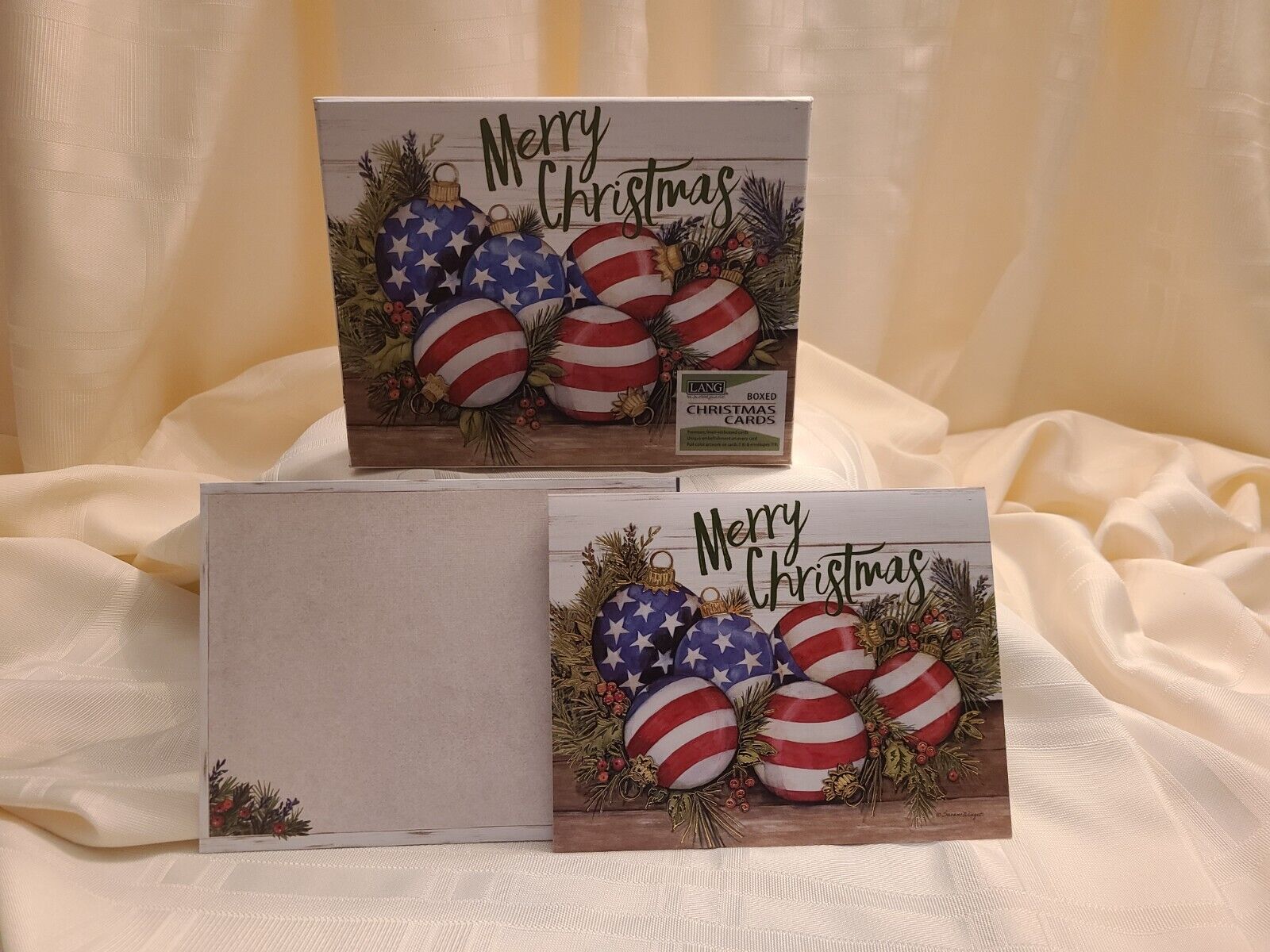 LANG Boxes Christmas Cards- Liberty Ornaments-NIB
