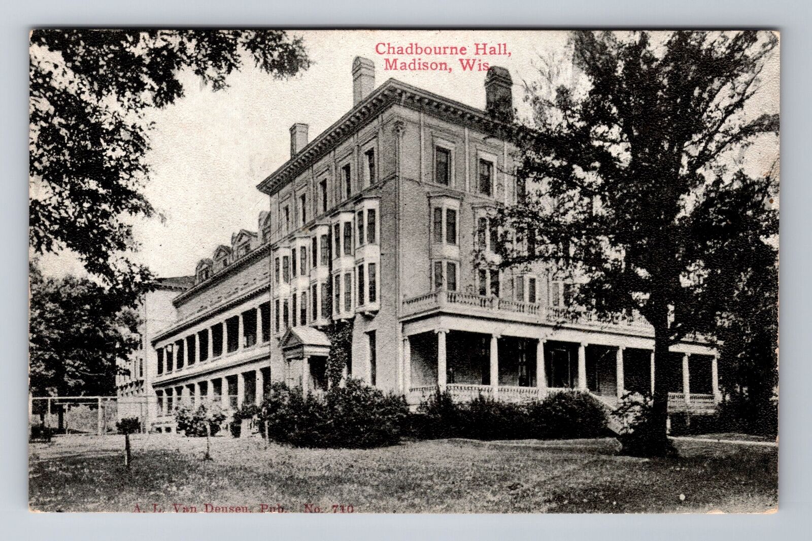 Madison WI-Wisconsin, Chadbourne Hall, Antique, Vintage Souvenir Postcard