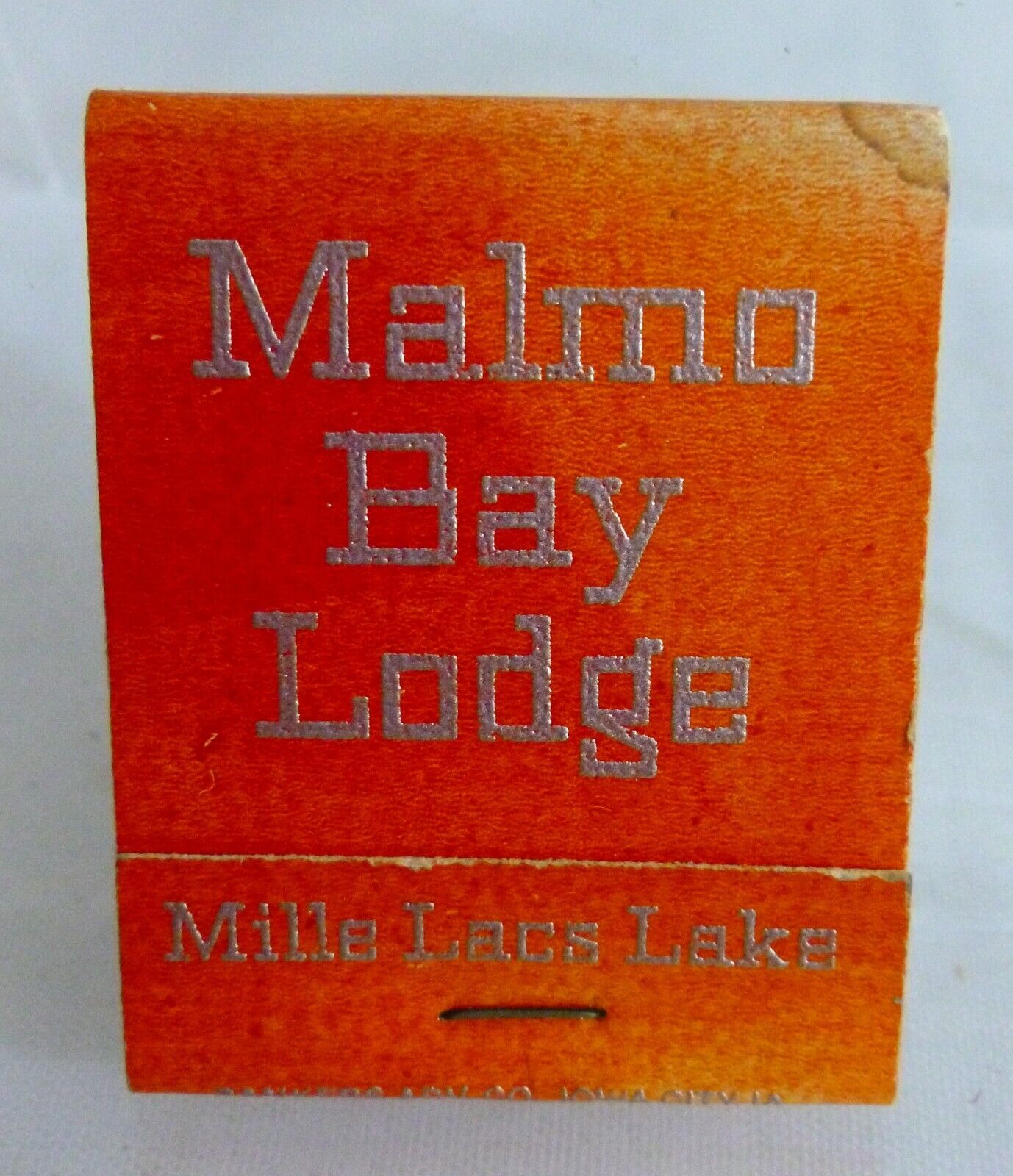 Vintage Matchbook Unstruck - Malmo Bay Lodge - Mills Lac Lake - Aitkin Minnesota